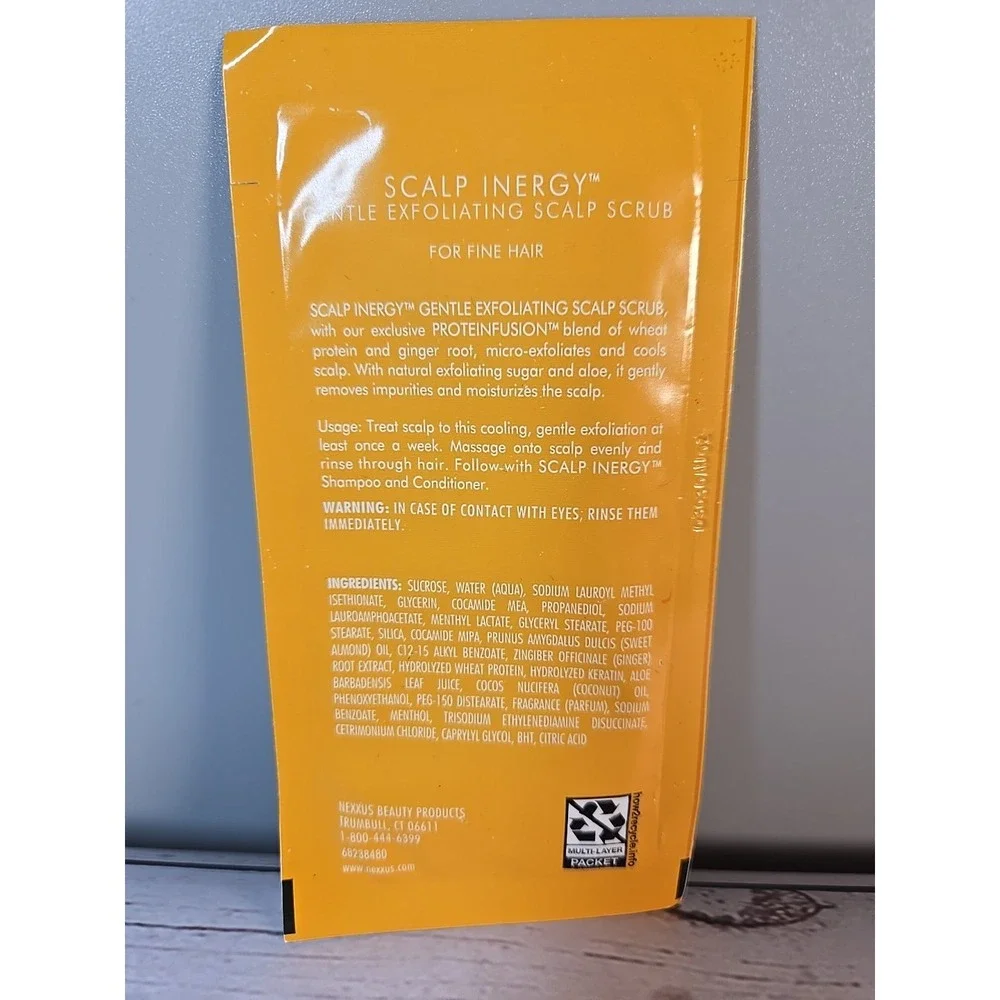 LOT 10 NEXXUS SCALP INERGY ENERGY GENTLE EXFOLIATING‎ SCALP SCRUB 0.4 OZ PACKETS